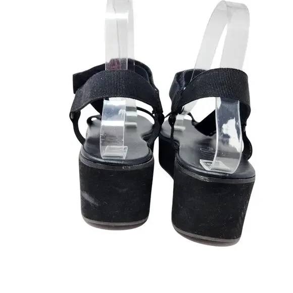 Wild Pair Sawyer Women's Fabric Sporty Slide On Sandals Black Shoe Size 8 - Picture 5 of 7